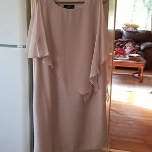 Light pink short sleeveless sparkle dress